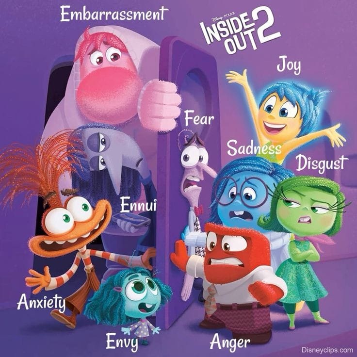 فيلم”Inside out 2″فى المرتبة الخامسة 2024 للرسوم المتحركه.