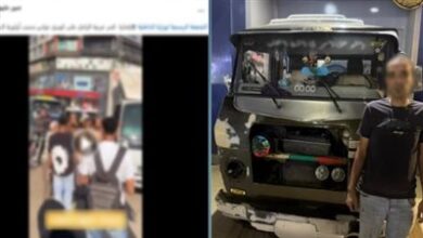 سائق ميكروباص يعتدي على قائد سيارة نقل بسبب أولوية المرور بالقليوبية