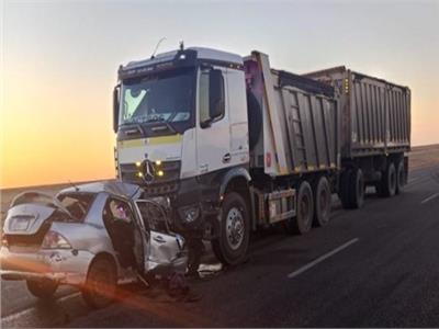 مصرع وإصابة أسرة في حادث بحدائق أكتوبر