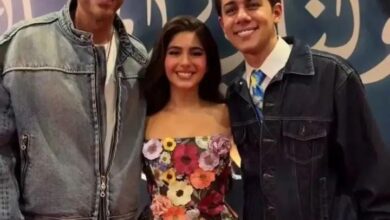 أحمد السعدني ومايان في العرض الخاص لفيلم.. ولنا في الخيال