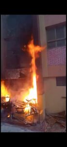 السيطرة على حريق مدرسة يوسف السباعي بميت عقبة